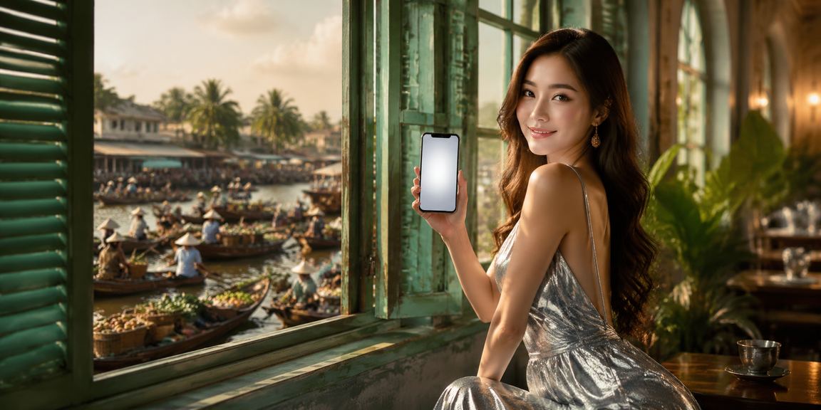 Người dùng tại Cần Thơ thưởng thức casino mobile trong quán cà phê truyền thống